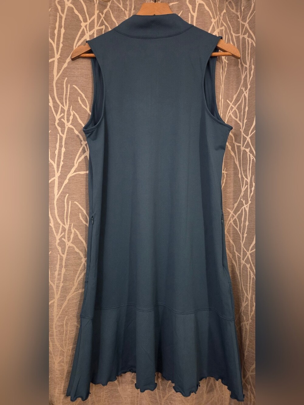 Gottex Midnight Teal Textured Sports Dress. Size L - Picture 3 of 7
